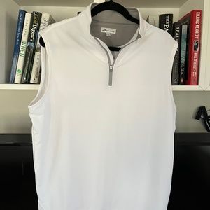 Peter Millar GOLF Galway Stretch Loop Terry Quarter-Zip Vest Size Medium